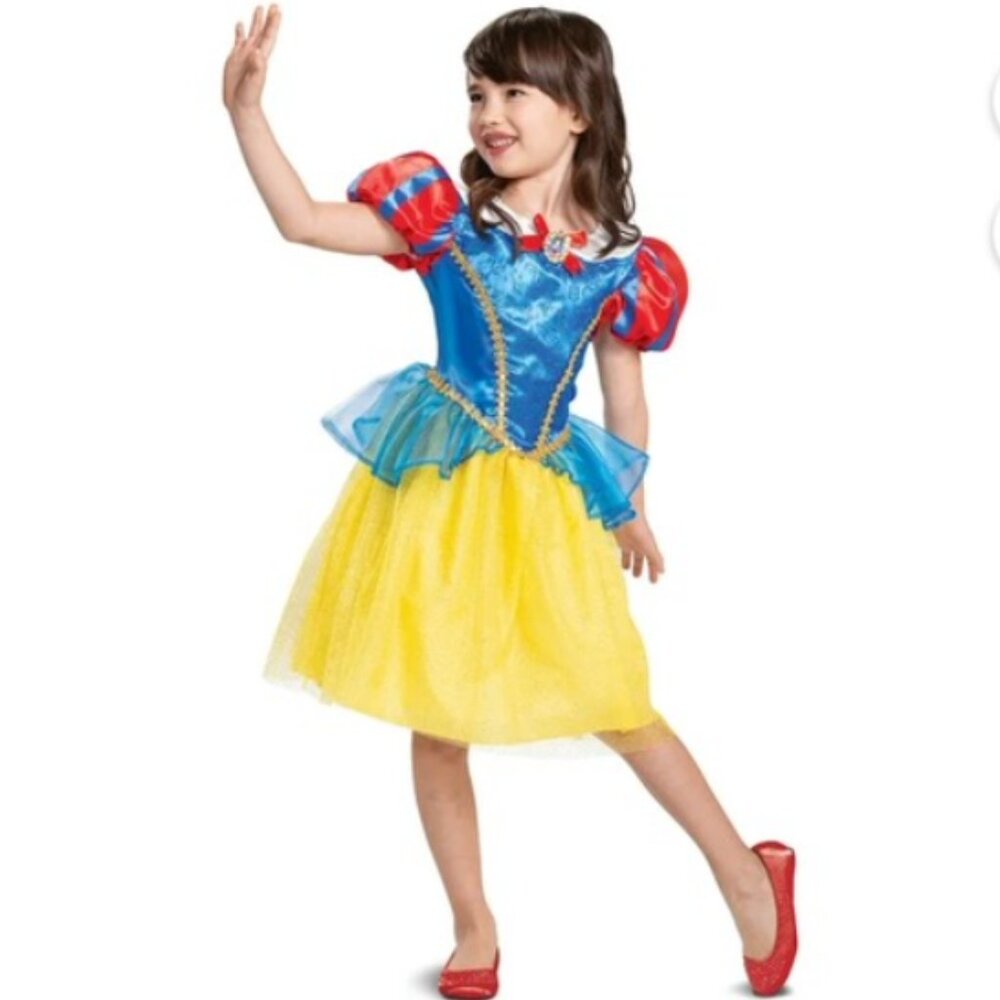 SIZE S (4-6) Snow White Classic Girls Halloween Costume NWT